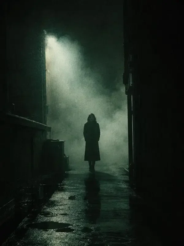 《暗夜回声》短剧封面，悬疑题材
